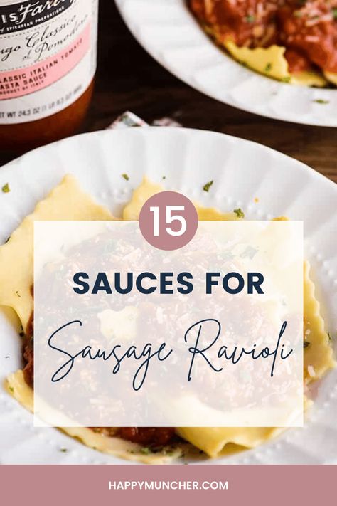 What Sauce Goes with Sausage Ravioli? (15 Best Sauces) – Happy Muncher Sausage Ravioli Sauce Recipe, Homemade Ravioli Fillings, Homemade Sausage Ravioli Recipe, Sauce For Italian Sausage Ravioli, Stuffed Ravioli Recipes Sauces, Italian Sausage Ravioli Sauce, Sauce For Sausage Ravioli, Sausage Ravioli Sauce, Sauce For Sausage