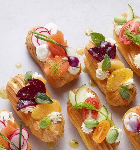 Savoury Choux Pastry, Savory Choux Pastry, Savory Eclairs, Savoury Eclairs, Pastry Canapes, Savory Canapes, Savoury Canapes, Eclairs Recipe, Canapes Catering