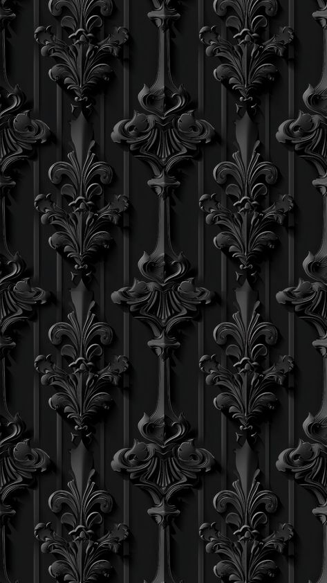 Dark Pattern Aesthetic, Black Gothic Wallpaper, Gothic Pattern Design, Goth Wallpapers, Dark House Aesthetic, Pretty Phone Backgrounds, Gothic Drawings, Wall Mount Decor, Pfp Wallpapers