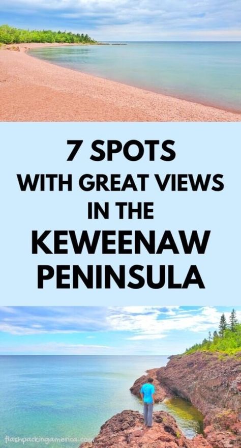 7 quick things to do in Keweenaw Peninsula on the drive to Copper Harbor 🌳 UP Michigan travel blog | Flashpacking America Copper Harbor Michigan, Houghton Michigan, Up Michigan, Michigan Travel Destinations, Michigan Camping, Michigan State Parks, Copper Harbor, Keweenaw Peninsula, Upper Peninsula Michigan