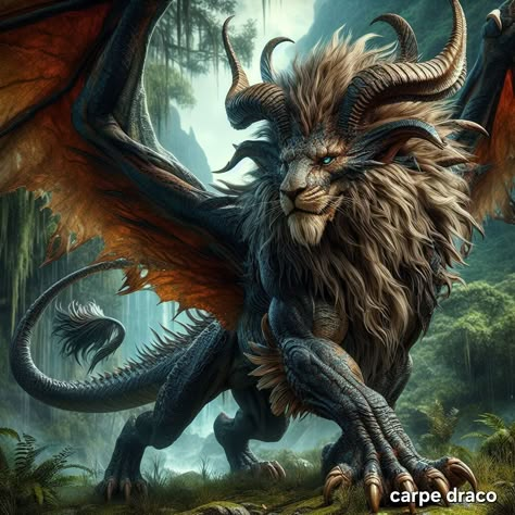 Mythical Big Cats, Giant Panther Fantasy Art, Magic Beast Art, Mythical Beasts Art, Fantasy Beast Art, African Mythical Creatures, Manticore Art, Chimera Art, Griffin Drawing