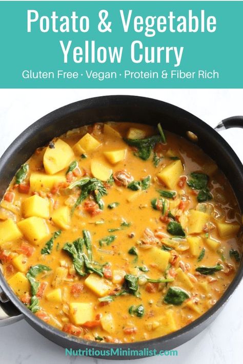 Vegetarian Yellow Curry, Vegan Yellow Curry, Curry With Vegetables, Curry With Potatoes, Yellow Curry Recipe, Curry Dinner, Potatoes And Vegetables, Curry Recipes Vegetarian, Vegan Curry Recipes