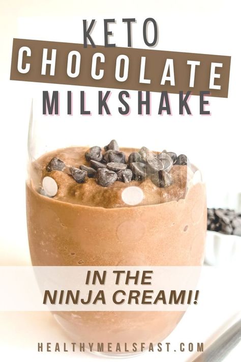 Ninja Chocolate Milkshake Ice Cream Milkshake Recipe, Keto Ice Cream Recipes, Chocolate Milkshake Recipe, Banana Milkshake Recipe, Keto Milkshake, Keto Friendly Ice Cream, Peach Ice Cream Recipe, Ninja Ice Cream Recipe, Protein Ice Cream Recipe