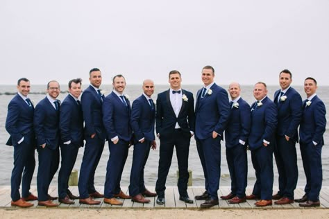 Dark Blue Tux, Groomsmen Attire Black, Groomsmen In Navy, Groomsmen Navy, Black Groomsmen Suits, Navy Blue Groomsmen, Navy Groomsmen Suits, Groom Suit Navy, Blue Groomsmen Suits