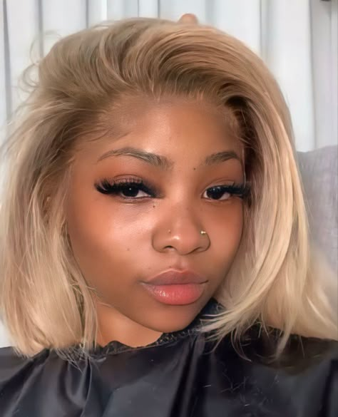 Ash Blonde Bob Black Women, Short Blonde Hair Black Women, Black Girls Blonde Hair, Blonde Short Hair Black Women, Ash Blonde Hair Black Women, Blonde Bob Black Women, Bob Blonde Hair, Blonde Hair On Black Women, Girls Blonde Hair