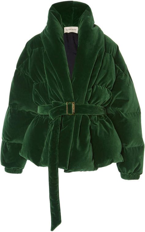 Alexandre Vauthier Oversized Belted Velvet Puffer Jacket Puffer Jacket Design, Alexander Vauthier, Velvet Puffer Jacket, Velvet Coat, Alexandre Vauthier, Winter Trends, Velvet Jacket, Moda Vintage, Mode Inspo