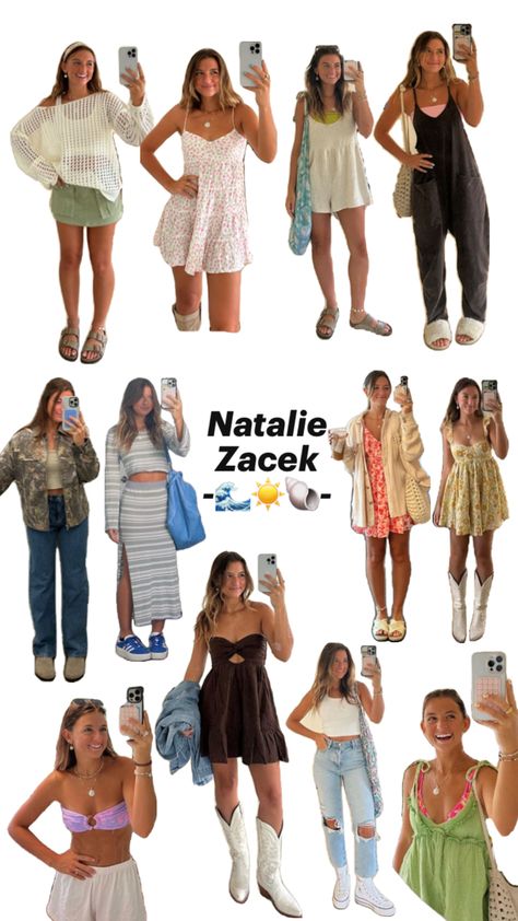 Natalie zacek, beach , beach girl, summer , sunset, outfits Beachy Style Outfits, Beachy Boho Outfits, Beachy Aesthetic Outfits, Beachy Outfits Aesthetic, Summer Outfits Europe, Sunset Outfits, Natalie Zacek, Beachy Summer Outfits, Beachy Girl