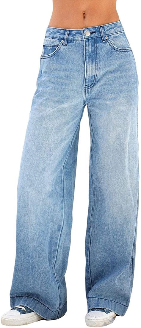 I used to love me some JNCOs and I'm glad that they are coming back. JNCOs are still not cheap and actually more than what we remember. Although this first pair on the picture actually has a lot of similarities for a fraction of the price. Long Pants Fashion, Baggy Jeans For Women, Jeans Online Store, Jeans Store, Jeans Outfit Summer, Casual Denim Pants, Womens Fashion Jeans, Loose Trousers, Retro Mode