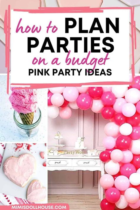 Pink Themed Party Food and Decor Pinkalicious + Perfect Pink Party Ideas. I'm sharing some pretty party ideas today for your pretty pink parties. If you have a girly girl or are planning a pretty pink baby shower...you will love these fun and festive pink party decorations and food ideas! Pink And White Slumber Party, Party In Pink Ideas, Pink Backyard Birthday Party, Pretty In Pink Party Ideas, Pink Party Food Table, Pink Out Birthday Party Ideas, Pink Party Theme Decoration, Pink Party Ideas For Teens, Pretty In Pink Birthday Party Ideas