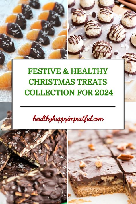 Festive & Healthy Christmas Treats Collection with chocolate-covered oranges, macaroons, nut bars, and pecan brownies. Non Sweet Christmas Treats, Healthy Christmas Party Snacks For Kids, Healthy Christmas Cookies For Kids, Heart Healthy Christmas Treats, Non Cookie Christmas Treats, Christmas Snack Ideas Healthy, No Sugar Christmas Treats, Healthy Winter Snacks For Kids, Healthy Christmas Candy