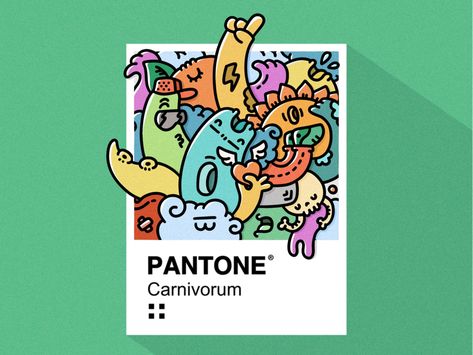 Illustration Theme, Pantone Graphic Design, Pantone Illustration, Pantone Design, Pantone Drawing, Pantone Art, Graphic Design Theme, Paint Swatch Art, Pantone Swatches