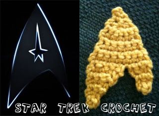 9. Starfleet Insignia Crochet | 24 Crafts To Totally Geek Out About Crochet Star Trek, Star Trek Crochet, Star Trek Emblem, Crochet Pictures, Star Trek Insignia, Geeky Craft, Nerd Crafts, Crochet Star, Crochet Geek