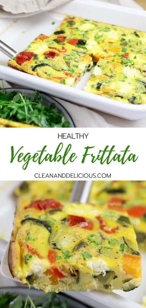 Veggie Frittata Recipes, Low Carb Frittata, Vegetable Frittata Recipes, Veggie Frittata, Vegetable Frittata, Healthy Veggie, Frittata Recipe, Clean And Delicious, Healthy Vegetable