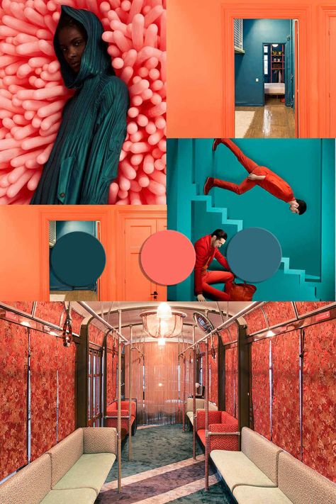 COLOR TRENDS 2020 starting from Pantone 2019 Living Coral matches Pantone 2020, Color Trends Fashion, Living Coral, Color Harmony, Complimentary Colors, Color Inspo, Color Of The Year, Colour Schemes, Pantone Color