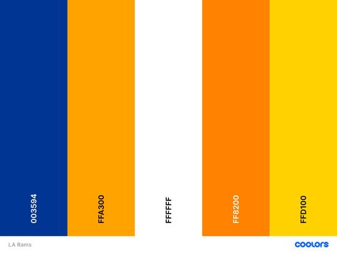 La Rams, Los Angeles Rams, Bar Chart, Pie Chart, Color Palette, Ram, Angeles, Sports, Color