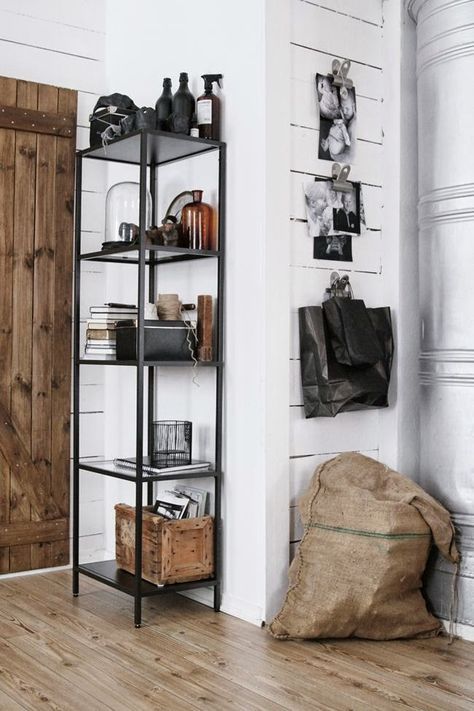 Simple Details: Ikea Vittsjo Shelving Unit Ikea Vittsjo Shelves, Vittsjo Shelves, Ikea Vittsjo, Ikea Shelving Unit, Ikea Inspiration, Trendy Apartment, Ikea Shelves, Apartment Living Room, Apartment Living