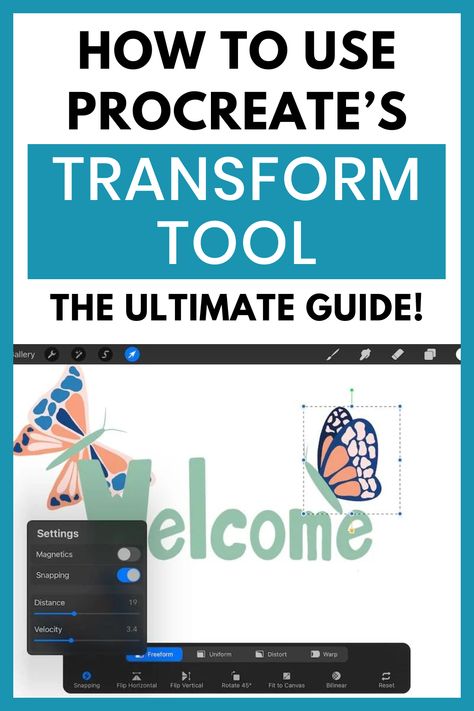 Procreate Tutorial on Using the Transform Tool: Procreate for Beginners! The Transform tool is a foundational feature to know how to use in Procreate. From beginner to advanced, the Transform tool is a great way to level up your digital art. In this Procreate lesson, you'll learn how the Transform tool works! Procreate Beginner, Procreate Classes, Procreate For Beginners, Procreate Practice, Procreate Hacks, Procreate Tools, Procreate App Tutorial, Moving Objects, Procreate Tutorials