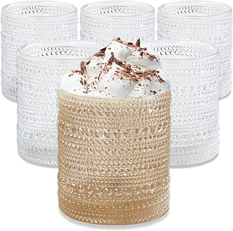 Introducing the Kate Aspen Clear Hobnail Beaded Drinking Glasses Set of 6, where elegance meets functionality in every sip. Crafted with exquisite attention to detail, these glasses feature a stunning hobnail design with delicate beaded accents, adding a touch of sophistication to any table setting. Whether you're hosting a dinner party, enjoying a casual brunch, or simply unwinding after a long day, these glasses elevate your beverage experience to new heights. Made from high-quality clear glas Clear Drinking Glasses, Amazon Kitchen Finds, Drinking Glasses Set, Vintage Drinking Glasses, Juice Glass, Drinking Glass Sets, Cocktail Glassware, Amazon Decor, Decor Steals