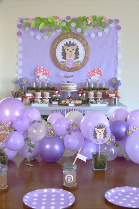 Party Table Set Up Ideas, Table Set Up Ideas, Birthday Party Theme Ideas, Hedgehog Party, Woodland Hedgehog, Set Up Ideas, Party Theme Ideas, Birthday Party Table, Hedgehog Birthday