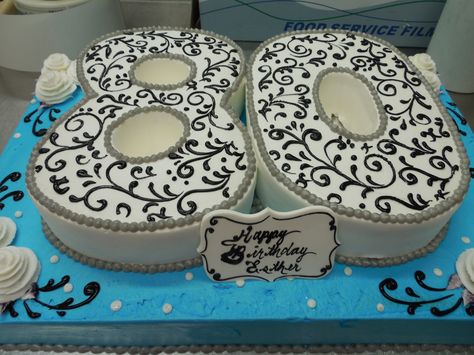 Calumet Bakery Number Cakes on top of full sheet cake with plaque 80th Birthday Sheet Cake, 71 Birthday Cake, 80th Birthday Cakes, 18th Birthday Cake Designs, Full Sheet Cake, Birthday Cake Designs, Black White Cakes, 80 Birthday Cake, Dad Birthday Cakes