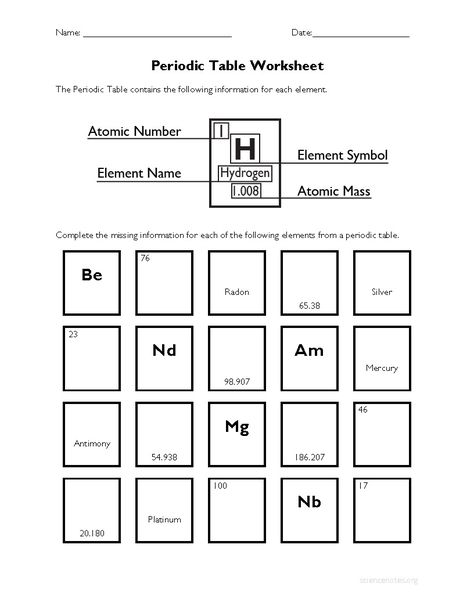 Periodic Table Worksheet #2 Free Chemistry Printables, Periodic Table Worksheets Free, Periodic Table Worksheet, Periodic Table Printable, Periodic Chart, Table Worksheet, Chemistry Classroom, Chemistry Worksheets, Teaching Chemistry