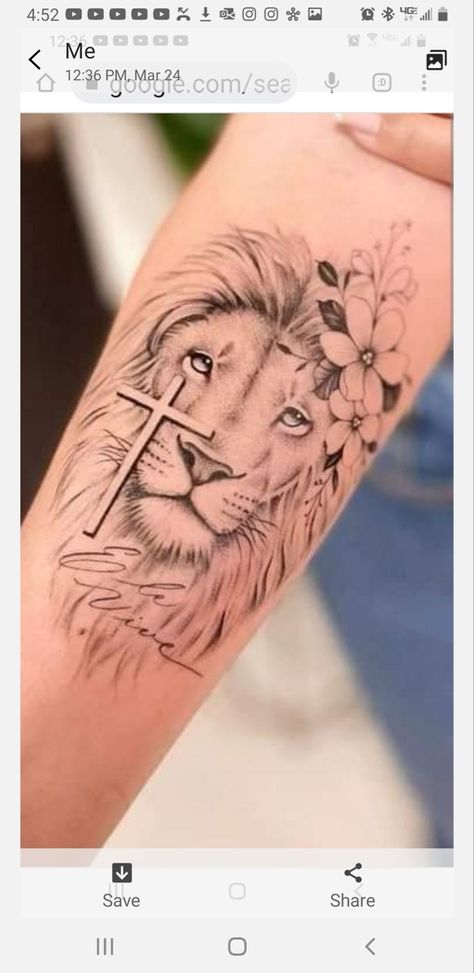 Lion Of God Tattoo For Women, Feminine Simple Tattoos, The Lion Of Judah Tattoo, Lion And Cross Tattoo For Women, Christian Lion Tattoo For Women, Female Christian Tattoos, Lion And Lamb Tattoo Women, Lion Of Judah Tattoo For Women, Lion Cross Tattoo