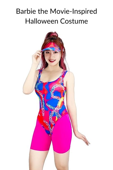 Barbie the Movie Halloween Costume: 80s Rollerblade Outfit 80s Workout Costume, Cosplay Couple, Movie Halloween Costume, 80s Workout, Swimwear Suits, Barbie Movies, Halloween Cosplay, Couple Outfits, Leotards