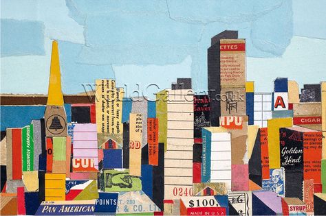 Andy Burgess, City Collage, Collage Landscape, Pop Art Movement, Paper City, Teaching Art, Magazine Art, Art Movement, City Art