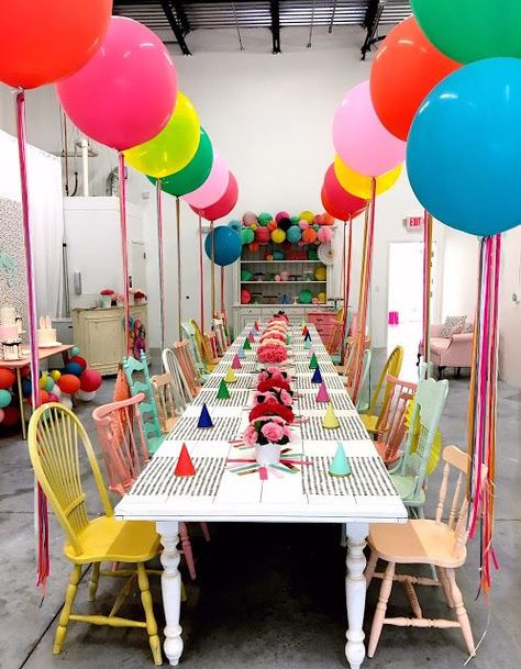 FEATURE: Hip, Hip, Hooray Birthday Party Hip Hip Hooray Birthday, Kids Party Tables, Kids Painting Party, Birthday Party Table Decorations, Birthday Party Table, Party Life, Hip Hip Hooray, Party Tables, Birthday Party Tables