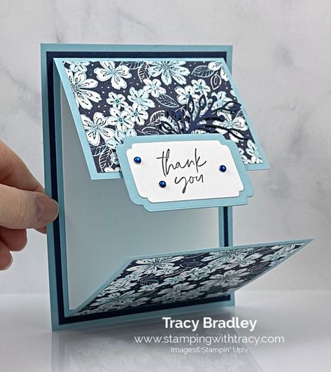 Stampin Up Cards Artistically Inked, Stampin Up Invitations Ideas, Diy Spring Cards Ideas, Stampin Up Something Fancy Cards, Su Regency Park Cards, Su Regency Park Dsp, Any Occasion Cards, Craft Fair Ideas To Sell Paper, Fun Card Folds