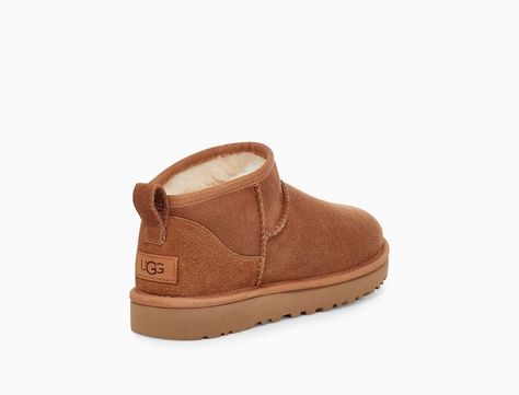 Classic Ultra Mini Boot | UGG® Ugh Boots, Basic Boots, Ugg Classic Ultra Mini, Sheepskin Boots, Ugg Classic, Classic Boots, Boot Brands, Orange Leather, Oprah Winfrey