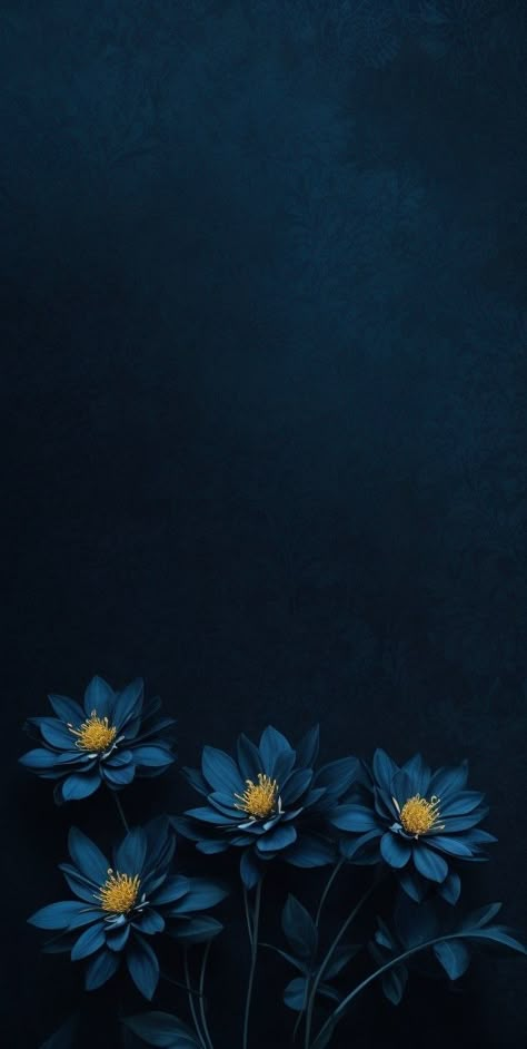 Flower Art Aesthetic Wallpaper, Iphone Hd Wallpaper Backgrounds, Black And Blue Wallpaper Aesthetic, Pretty Wallpapers Blue, Most Beautiful Wallpapers For Phone, Black Flower Background, Blue Flower Wallpaper Aesthetic, Blue Art Wallpaper, Pretty Wallpapers For Iphone