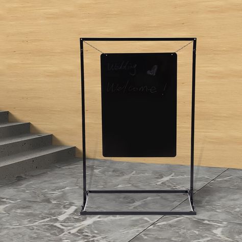 Wedding Welcome Sign Stand, Black Metal Wedding, Welcome Sign Stand, Poster Display Stand, Poster Holder, Flower Balloons, Table Signage, Metal Wedding, Wedding Reception Signs