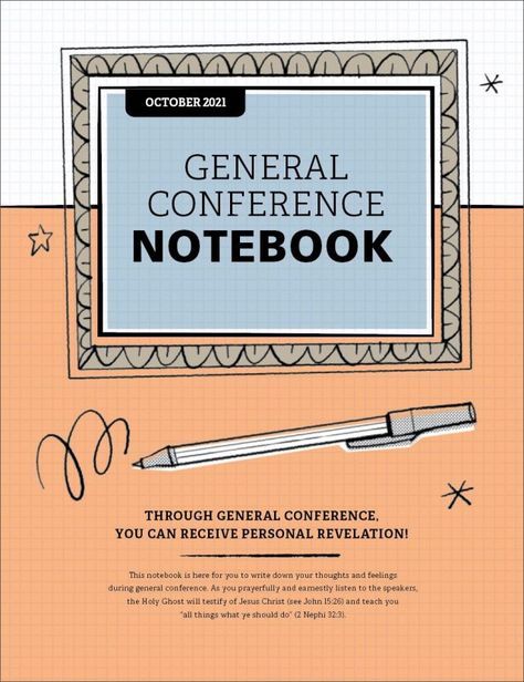 General Conference Notebook General Conference Notebook, Friend Magazine, Personal Revelation, Conference Talks, Diy Tray, Notebook Ideas, Perfume Tray, General Conference, A Notebook