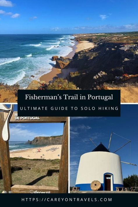 How to Plan Your Solo Portugal Fisherman’s Trail Hike - Carey On Travels Solo Hiking, Pena Palace, Solo Adventure, Hiking Map, Utah Travel, Packing Lists, Visit Portugal, Austria Travel, Travel Safety