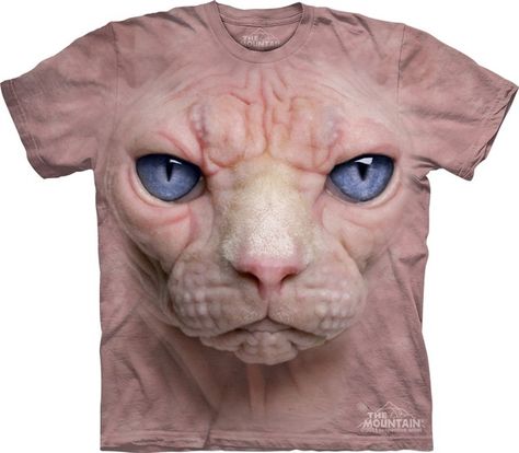 Hairless-Cat Shirt | The Only 9 Things In 2013 You'll Want On Your Body Chat Sphynx, Ugly Cat, Hairless Cat, Big Face, Sphynx Cat, Cat Tee, Sphynx, Animal Tshirt, Cat T