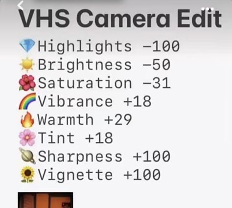 VHS CAMERA EDIT FILTER Vhs Camera, Camera Edit, Photo Filter, Filter, Photography