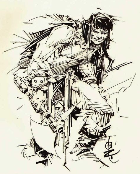 Cap'n's Comics: Some Conan by Alex Nino Alex Nino, Conan The Barbarian, Ink Sketch, Ink Illustrations, Ink Pen Drawings, Comic Artist, Ink Art, Ink Drawing, Interesting Art