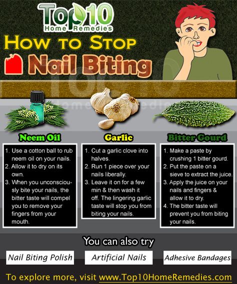 You can stop the habit of nail biting using these home remedies. Use a cotton ball to rub neem oil on your nails. Allow it to dry on its own. When you unconsciously bite your nails, the bitter taste will compel you to remove your fingers from your mouth. #nailbiting #homeremedies Nail Biting Remedies, Nail Chewing, Stop Nail Biting, Biting Nails, Beauty Skin Quotes, Top 10 Home Remedies, Nail Biting, Nails Diy, Nails For Kids