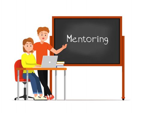 Illustration of mentoring activities | Premium Vector #Freepik #vector Mentoring Activities, Staff Development, Training Design, Coach Website, Man Illustration, Isometric Design, Internet Technology, Distance Education, Online Lessons