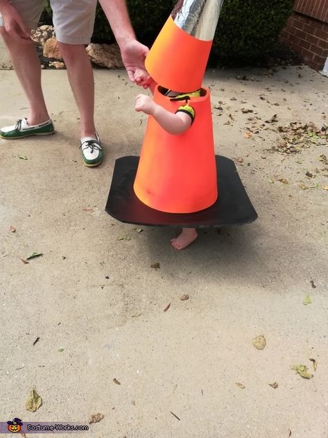 Traffic Cone Costume, Cone Costume, Halloween Costumes Kids Homemade, Traffic Cone, Kids Homemade, Homemade Costume, Homemade Halloween Costumes, Homemade Costumes, Traffic Safety