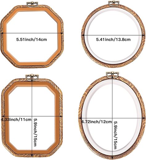 Amazon.com: Caydo 4 Set Embroidery Hoops, Imitated Wood Display Frame Circle Oval Rectangular Octagonal Cross Stitch Hoop for Craft Sewing, Hanging Ornaments, Craft Decoration Oval Embroidery, Frame Circle, Cross Stitch Hoop, Craft Decoration, Craft Sewing, Wood Display, Embroidered Clothes, Frame Display, Amazon Art