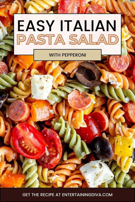 Best Italian Pasta Salad With Pepperoni Game Day Pasta Salad, Pasta Salad Recipes With Italian Dressing Pepperoni, Easy Tri Color Pasta Salad, Italian Pepperoni Pasta Salad, Pepperoni Pasta Salad Recipes, Pasta Salad Pepperoni, Pasta Salad With Pepperoni And Cheese, Tri Color Pasta Salad Recipe, Pepperoni Salad