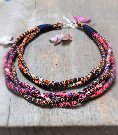 Wooden Bracelets, African Inspired Jewelry, Woven Jewelry, Textile Necklace, Fabric Bracelets, Colorful Fabric, Cord Jewelry, Boho Fabric, Wooden Bracelet