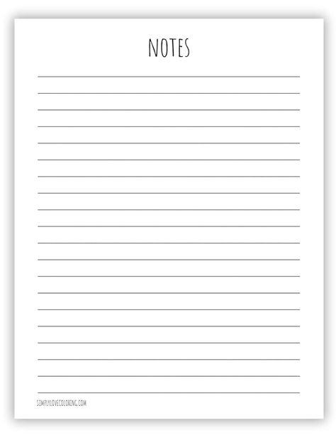 Free printable notes page will get you organized and boost your productivity! Get organized, start planning what needs to be done, and actually get it done! Daily Notes Template, Note Taking Template Printables Free, Note Pages Printable Free, Free Printable Notes Templates, Printable Notes Templates, To Do List Ideas, All About Me Printable, Tracker Free, Note Writing Paper