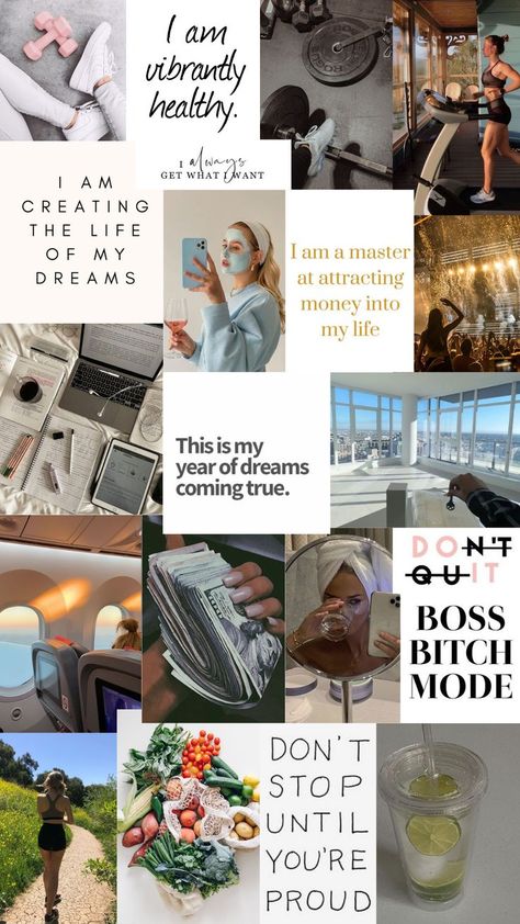 vision board 2022 Visionboard Aesthetic, Creative Vision Boards, Vision Board Diy, Vision Board Themes, Vision Board Collage, Vision Board Pics, Life Goals Future, Vision Board Examples, Digital Vision Board