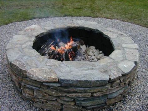 Sand Fire Pits, Fire Pit Materials, Pavers Backyard, Fire Pit Furniture, Stone Fire Pit, House Backyard, Fire Pit Area, Backyard Entertaining, Fire Pit Designs