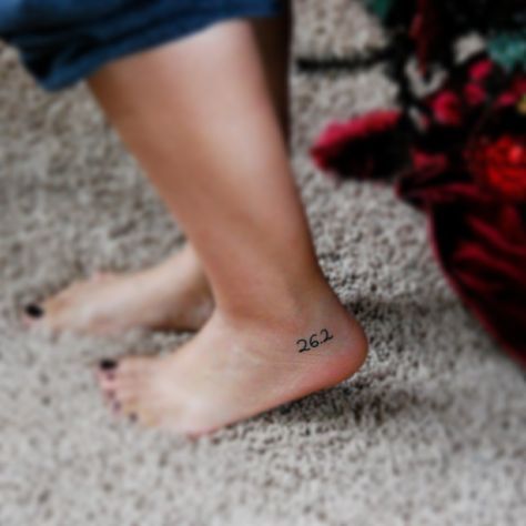 Marathon tattoo...26.2 Half Marathon Tattoo, Marathon Tattoo Ideas, Running Tattoo Ideas, Running Tattoos, Marathon Tattoo, Tattoo Locations, Runner Tattoo, Foot Tattoo Ideas, Running Tattoo