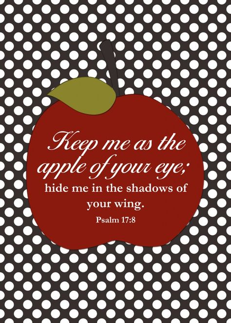 Apple Printable, Verse For Today, Pumpkin Dip Recipe, Apple Quotes, Psalms Verses, Psalm 17, Pumpkin Dip, Apple Decorations, Apple Theme