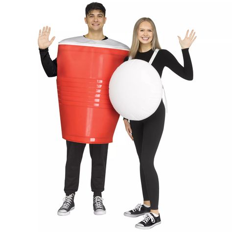 Beer Pong Costume, Costume Couples, Couples Costume, Couples Diy, Beer Pong, The Beer, Couples Costumes, Good Time, Beer